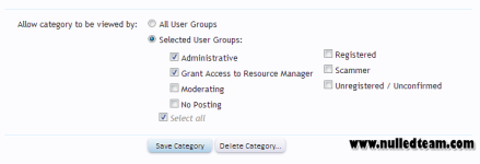 Resource Category User View Permissions