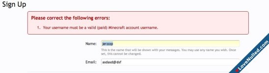 Minecraft Paid Username Validation