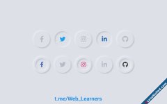 Neumorphism social button