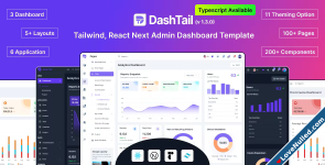 DashTail – Download Tailwind, React Next Admin Dashboard Template with shadcn-ui