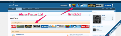Advertising Banners (Guilds, Sponsors, Partners etc ..) - Xenforo 1